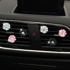 Sheet metal flower, camellia flower, pearl flower, Xiao Zou chrysanthemum, car perfume, air conditioner vent perfume clip, air conditioner decoration supplies