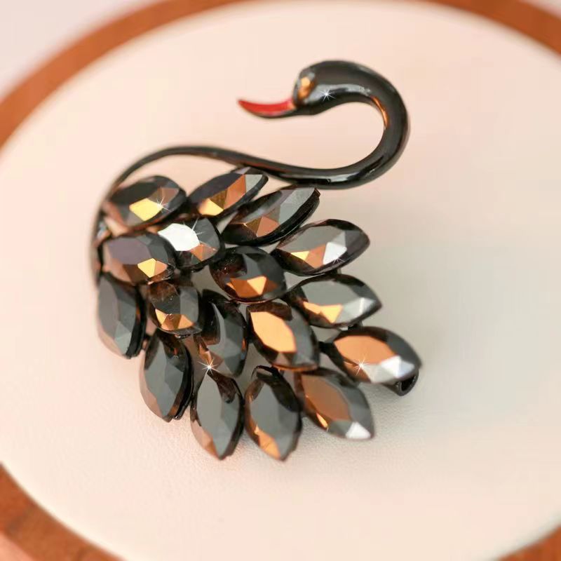 Elegant Style Elegant Pin Swan Alloy Diamond Women'S Brooches