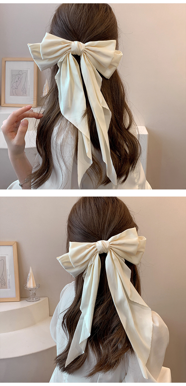Frau Süss Einfacher Stil Bogenknoten Tuch Haarklammer display picture 3