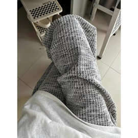 527#原版面料 小香风灰色休闲裤女春秋款高腰显瘦直筒慵懒拖地裤