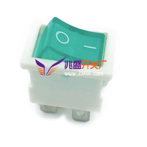 带灯船型开关四脚10A 2档翘板开关四脚带灯  船形开关大电流带灯