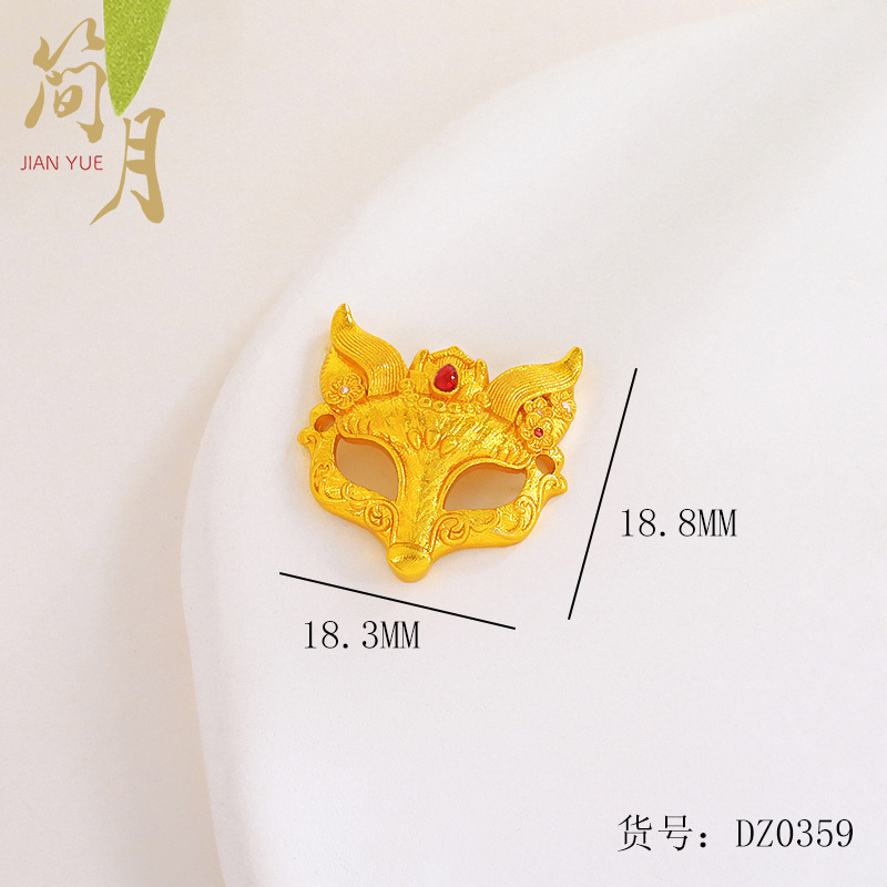 沙金diy手工配件小吊坠转运高档精工强保色吉祥串福项圈挂链饰品|undefined