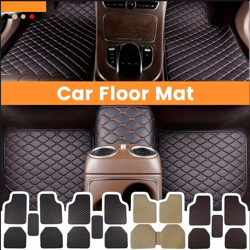 Cross-border Amazon universal car floor mats, waterproof leather version, wholesale and dropshipping from cross-border manufacturers, foreign trade PVC labeling