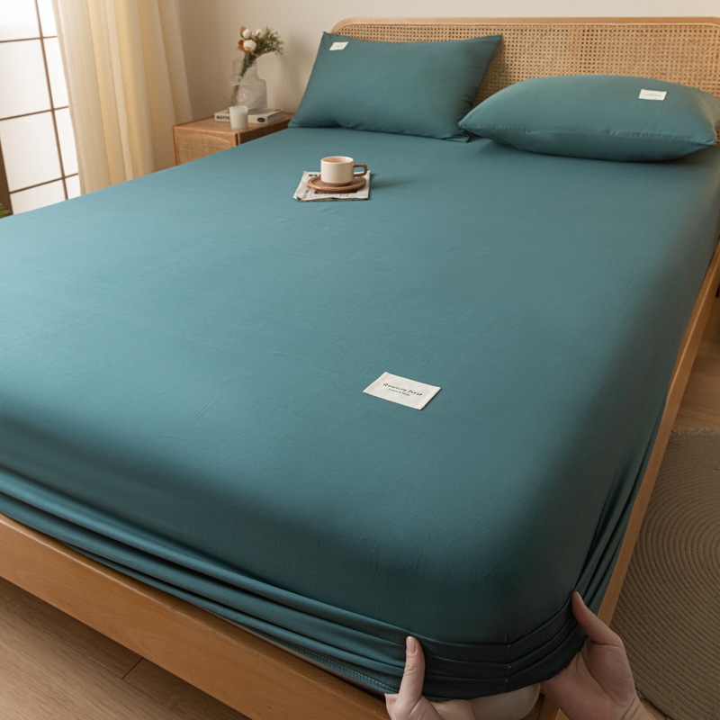 Sombrilla de cama de algodón Cubierta protectora de colchón de algodón de una sola pieza Cubierta de cama gruesa Juego de cama de dormitorio 2024 Nuevo estilo Four Seasons Universal