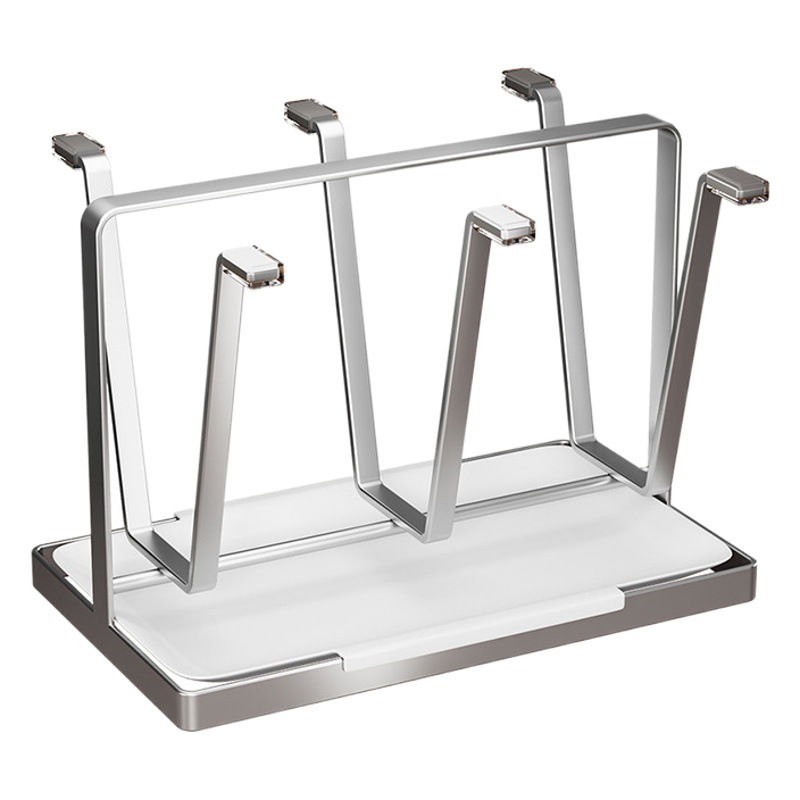 Stainless steel cup holder ins cross-border household with water tray upside down 6 creative cup drain storage shelf