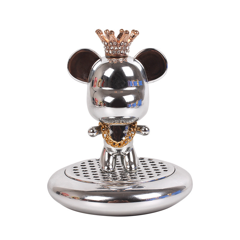 Aromaterapia para automóvil, oso violento, nuevos productos creativos, adornos para automóviles, consola central interior del automóvil, chapado con diamantes, oso femenino
