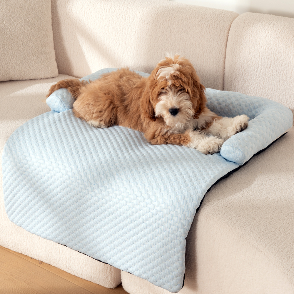 Sofá de seda de hielo transfronterizo para mascotas, compresión de cuatro estaciones, cama para gatos desmontable, perros