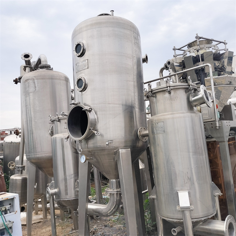 二手双效蒸发器 内循环式蒸发设备 二手工业蒸发设备