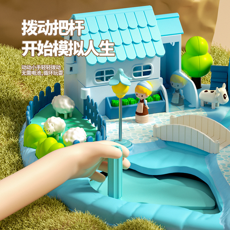 판타지 마그네틱 캐슬 인형 하우스 장난감 소녀 플레이 하우스 소녀 공주 아이샤 어린이 생일 선물