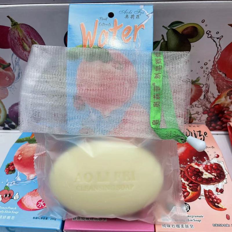 批发奥莉菲水果香皂200g带起泡网葡萄手工香皂洗脸沐浴整箱48块|undefined