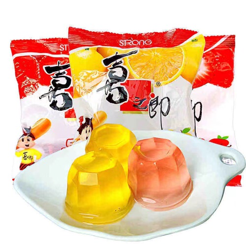 Xililang Jelly 90g Pack with Fruit Pulp, Coconut, Strawberry, and Orange Flavor - Leisure Snack for Children and Marriage Candy