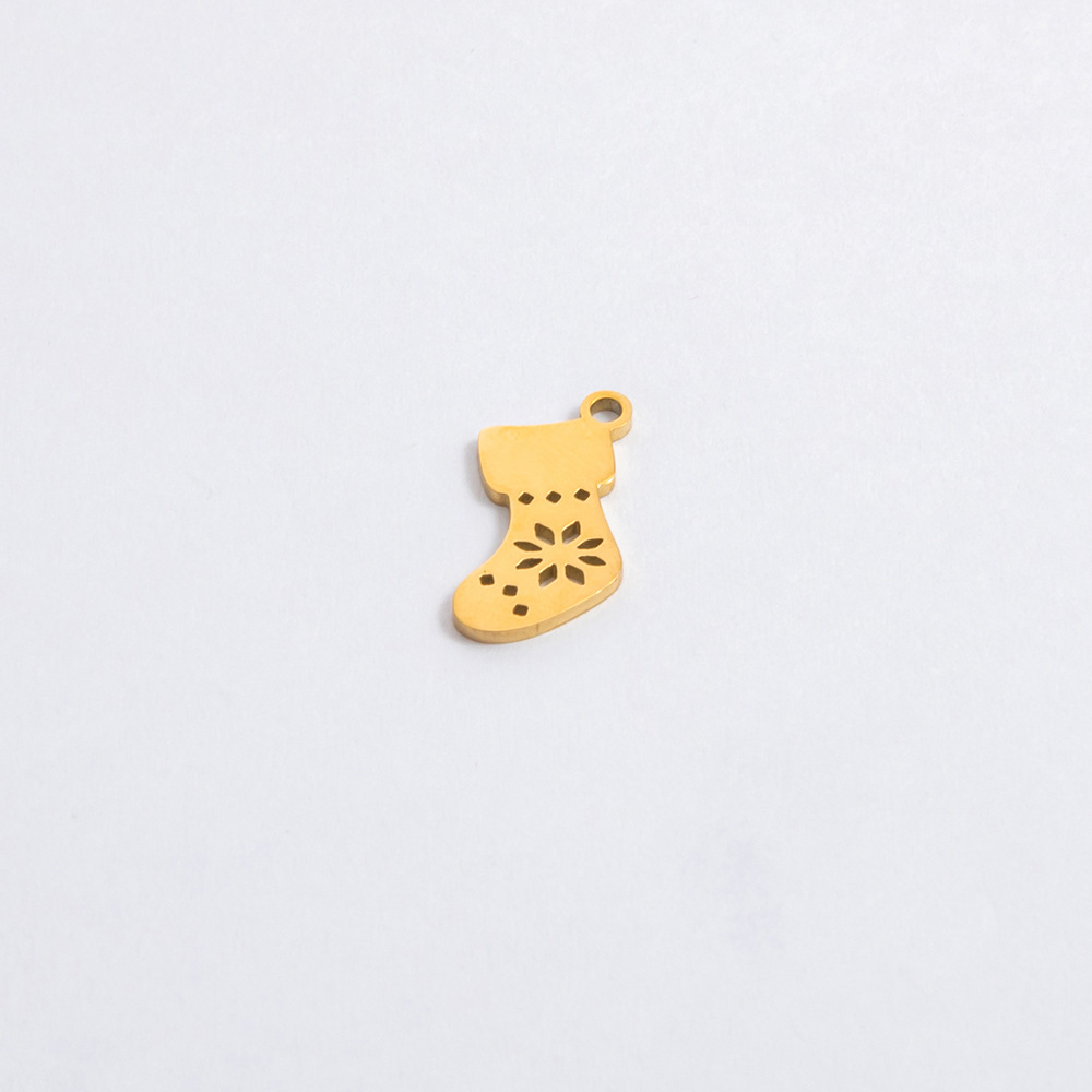 Wholesale Jewelry Cute Santa Claus Christmas Socks 304 Stainless Steel display picture 14