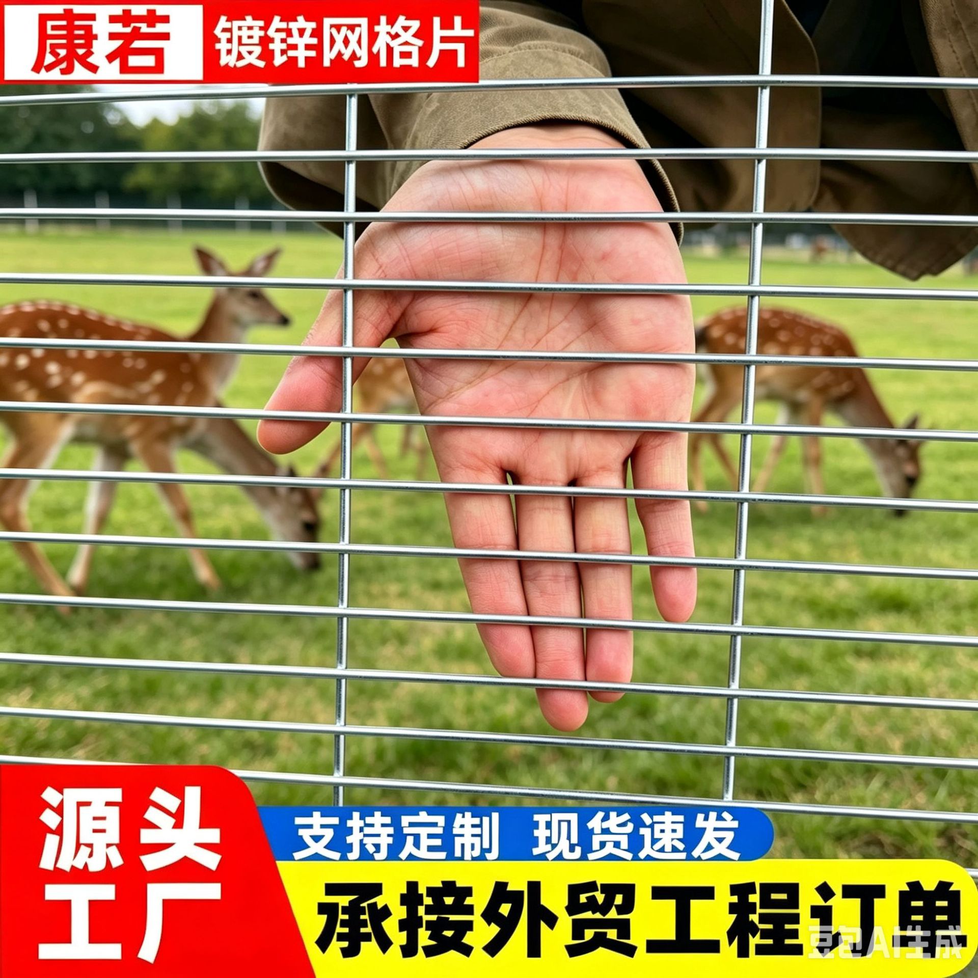现货镀锌网片加粗长孔鸽舍鸽棚底围网苗床养殖围栏方孔铁网格防锈
