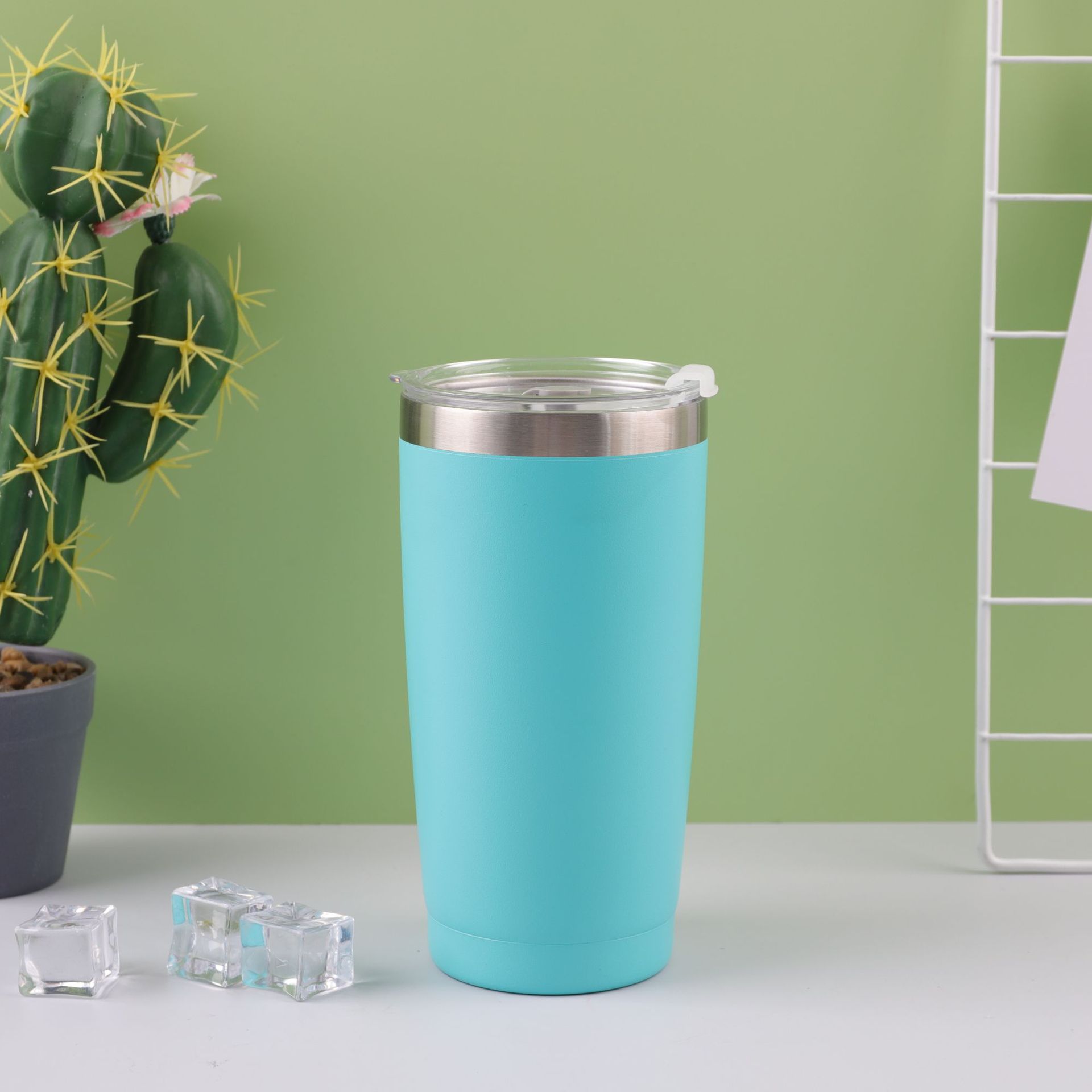 20oz tazas de automóviles de plástico por pulverización transfronteriza cerveza al aire libre tazas de aislamiento térmico 304 tazas de acero inoxidable tazas de hielo portátiles mayoristas