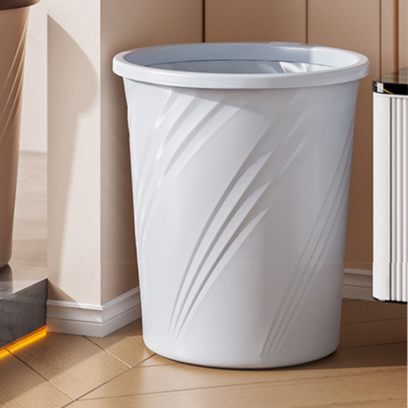 Press-Ring Trash Can for Home Use, Lidless, Large Capacity, for Toilet and Bathroom, with a Light Luxury and High-End Feel, Kitchen Wastebasket Press-Ring Trash Can for Home Use, Lidless, Large Capacity, for Toilet and Bathroom, with a Light Luxury and High-End Feel, Kitchen Wastebasket