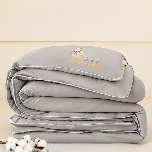 Cotton quilt-single quilt-medium gray