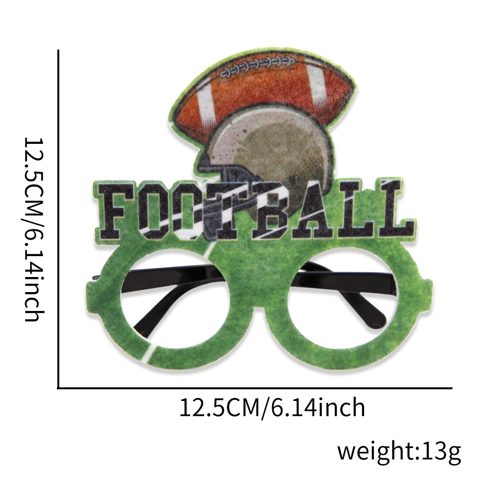 Transfronterizo nuevo Super Bowl rugby gafas fans animar apoyos fútbol americano Olive Festival gafas marco