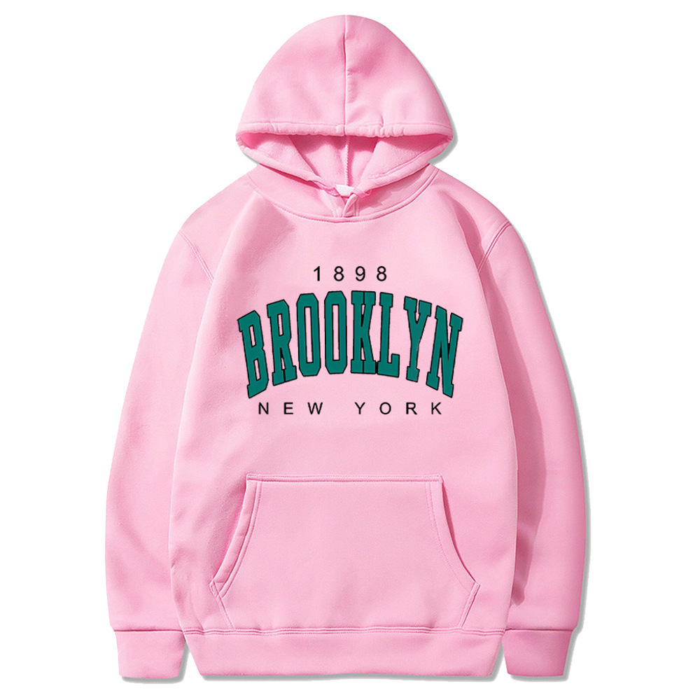 1898 Brooklyn New York Printed Mens Hoody Creativity Crewnec