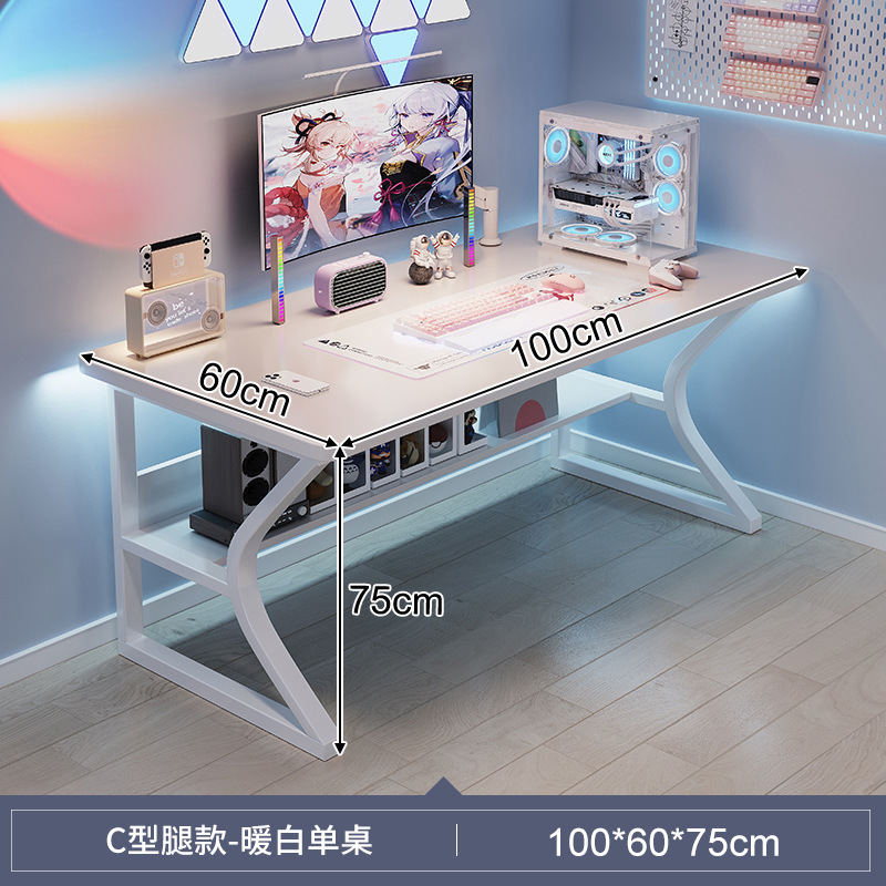 Mesa de dormitorio para niñas, casa de alquiler simple rectangular, escritorio de estudio para el hogar, escritorio para computadora de escritura, banco de trabajo, casa de alquiler