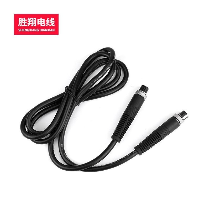 PVC电源线 M16插头电源线 防水5芯公母对插连接线  厂家供应