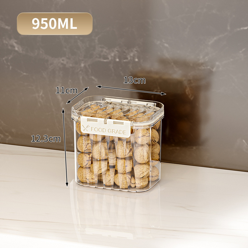 密封缶、穀物、食品グレードの素材、透明プラスチック缶、キッチン収納ボックス、乾物茶保存缶|undefined
