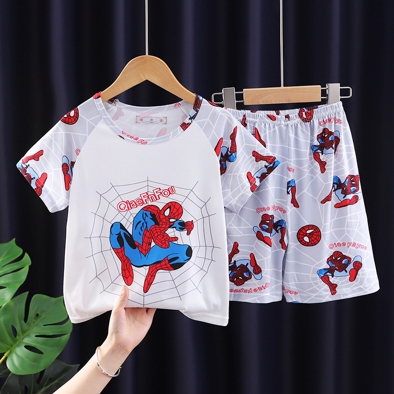 D short -sleeved set Spider -Man