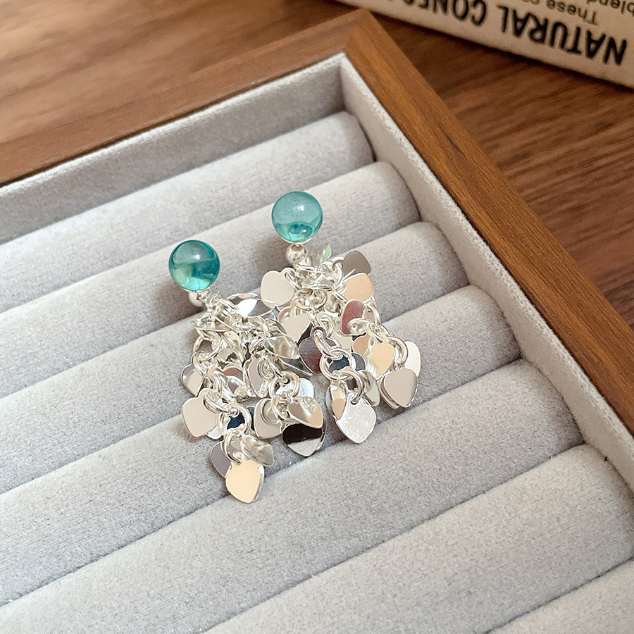 Pendientes de suministro de mercado nocturno de agujas de plata Pendientes de moda coreana en vivo Pendientes de estilo caliente Pendientes de lujo ligero Mujeres de alta gama