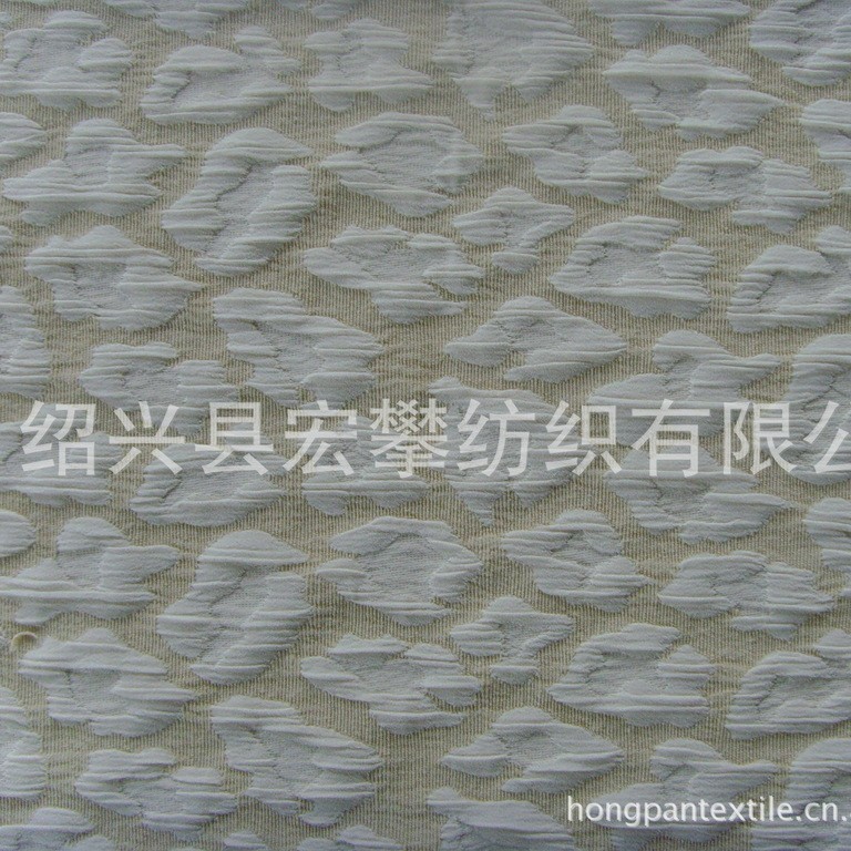 涤棉弹力双色豹纹三层经典女装豹纹梭织提花布夹克外套春夏秋面料