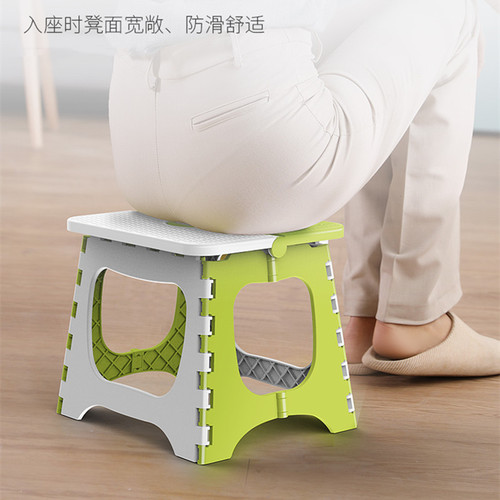 Household folding stool simple adult plastic chair folding small bench outdoor portable fishing stool train Mazar