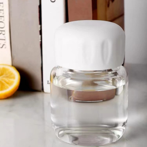 Fat Cup High Borosilicate Glass Water Cup Wholesale Sealed Divided Soy Milk Oatmeal Cup Portable Milk Cup