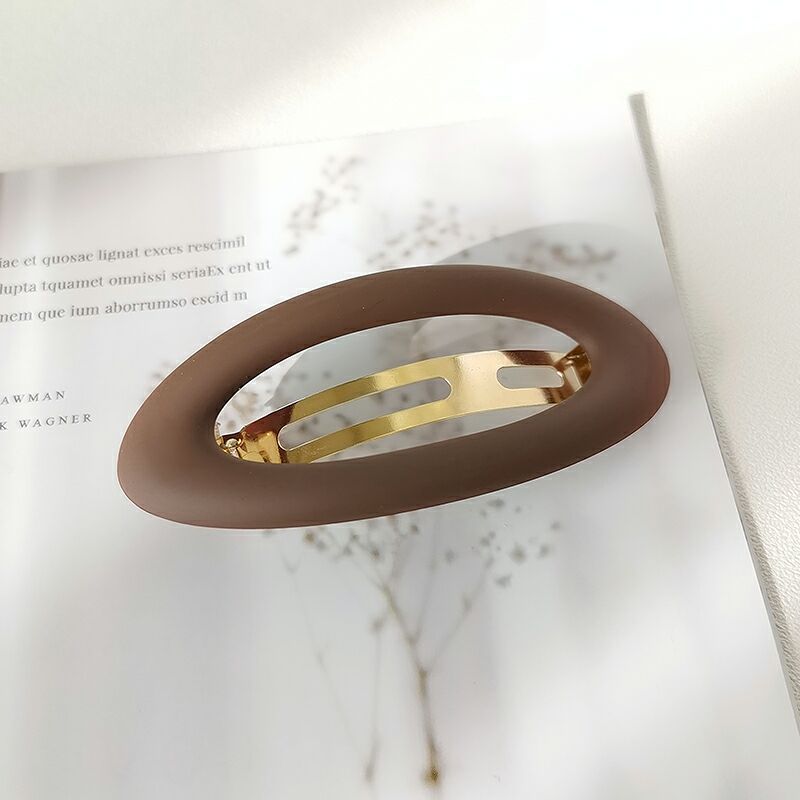 Pince à cheveux à ressort Simple et mate pour fille, clip latéral assorti à tout, à la mode, pour coiffure coréenne_voghion.com