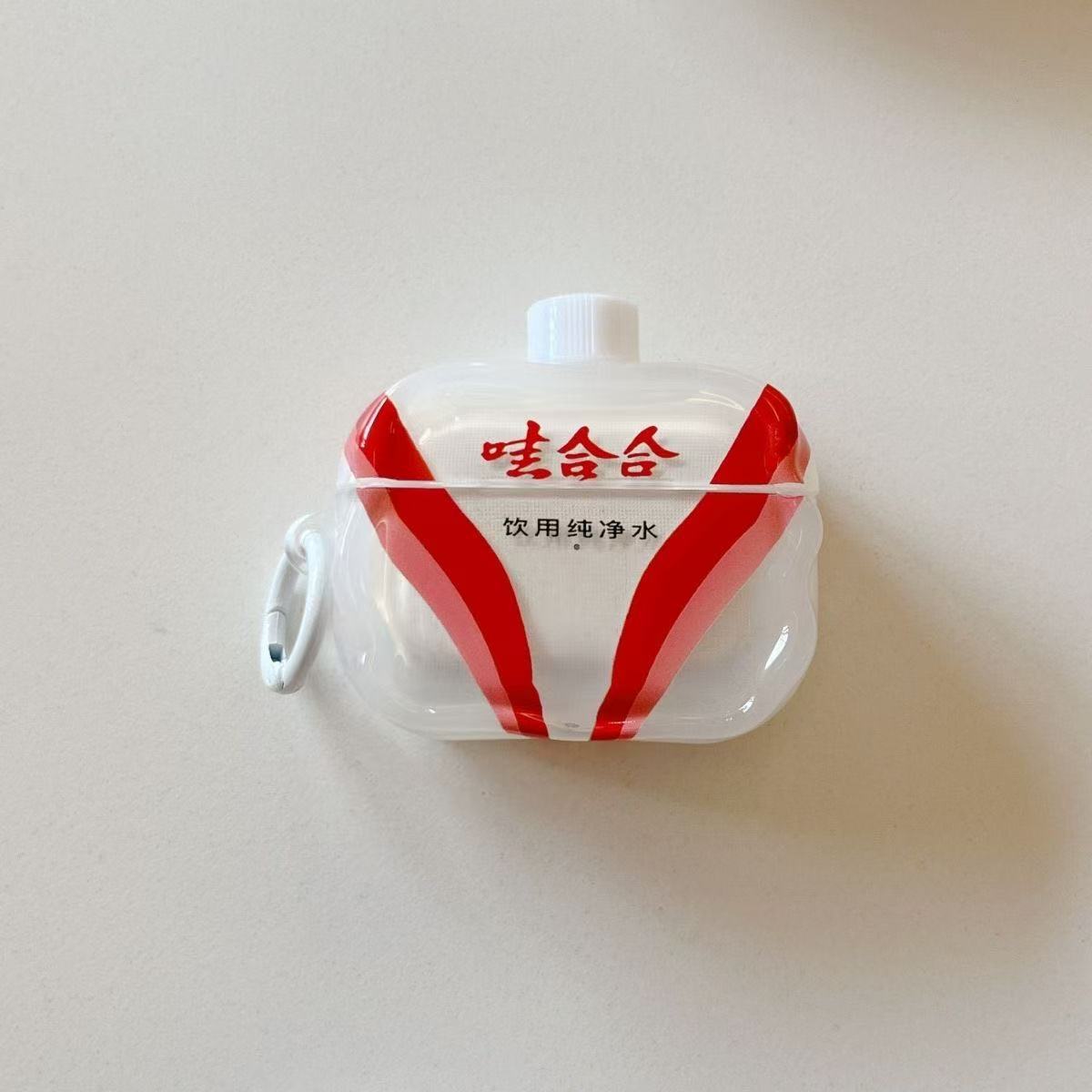 Estereoscópico tapa de botella de vino creativo casco de auriculares para Apple airpods4 casco de protección airpodspro3