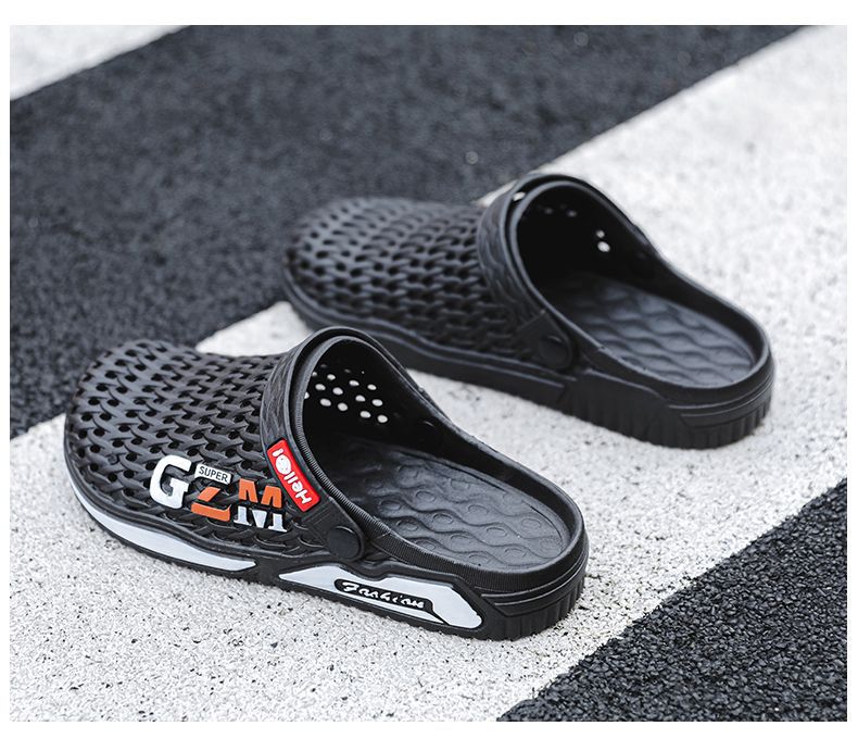 Men's Thick Soled Breathable Sports Clogs With Comfortable Cushion_voghion.com