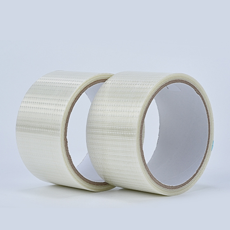 Cinta de fibra de vidrio de una sola cara, alta adherencia, resistente al moho, para baterías de litio, no deja marcas, para fijación de electrodomésticos, embalaje y atado de alta resistencia.