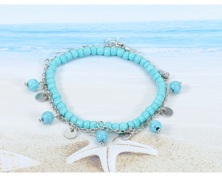 Marine Style Starfish Alloy Plating Womenu0027S Anklet 4 Piece Set