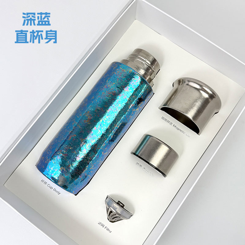 新しい純チタン磁気断熱カップ、ハイエンドビジネス煮込みティーカップ、大容量メンズチタンカップ、ティーカーウォーターカップ|undefined