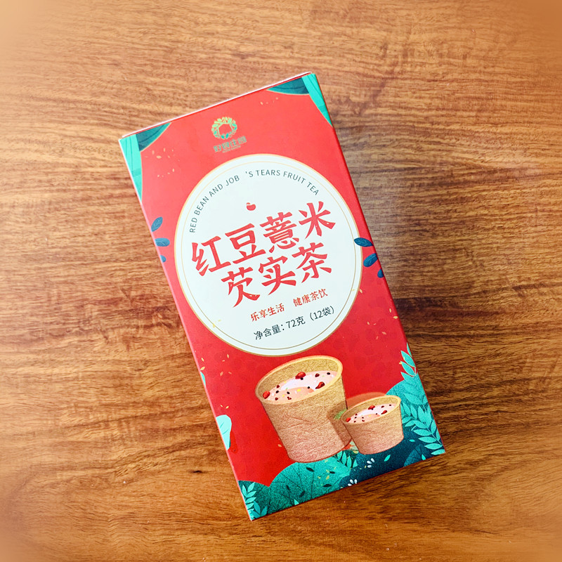 Red Bean Coix Seed Gorgon Tea Wuzhi Maotao Poria Triangle Tea Bags 72g Sugar Free Herbal Blend key features