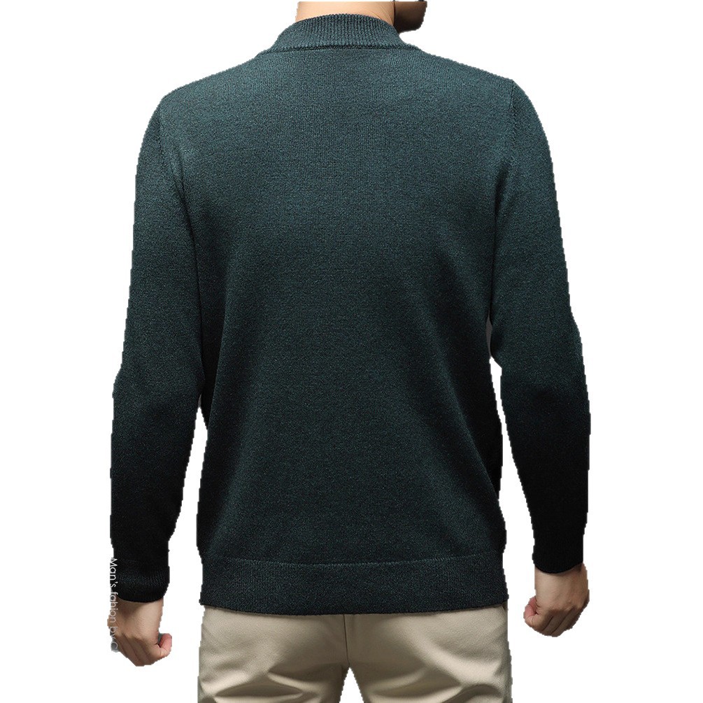 Jacquard de diamante suéter otoño y invierno camiseta de punto nuevo hombre casual de manga larga con camiseta de lana