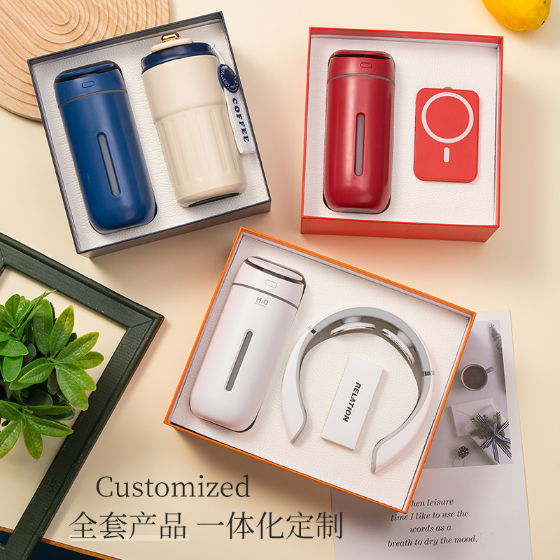 Conjunto de regalos creativos Regalo de acompañante de negocios Humidificador de luz nocturna Regalo práctico Regalo de apertura Regalo logotipo personalizado