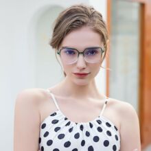 2024透明时尚复古板材金色圆型韩版镜腿全框架圆形眼镜框大框