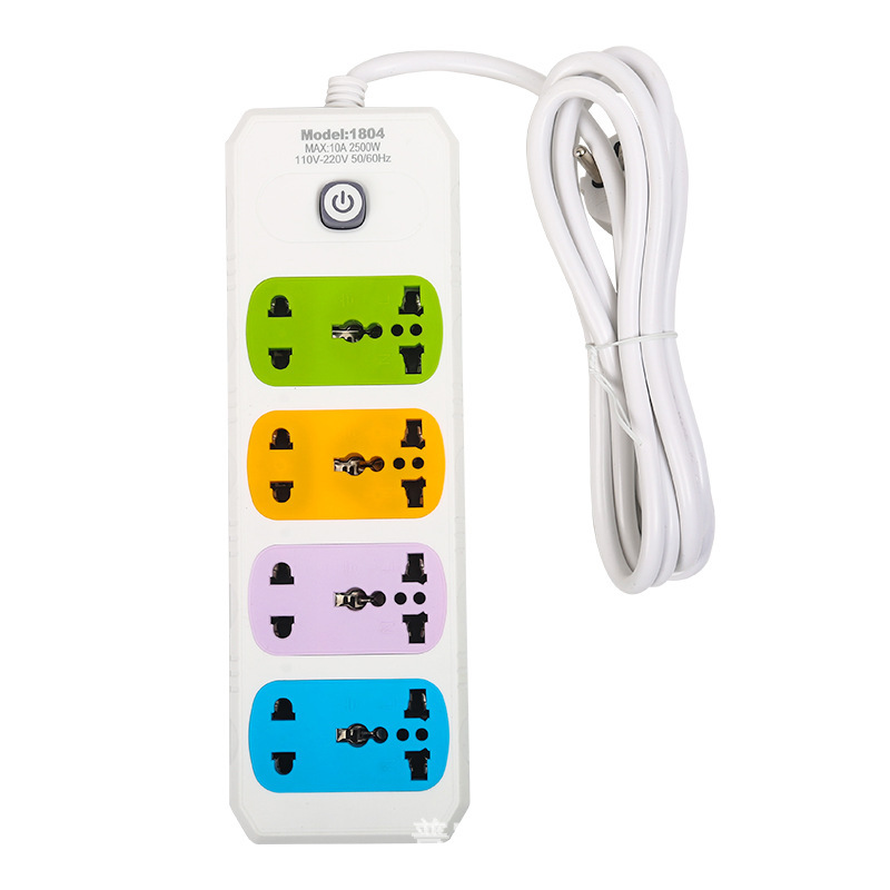 Conector de enchufe de alimentación de conmutación inteligente mayorista transfronterizo estándar americano pequeño estándar británico estándar europeo placa de conexión de agujero universal