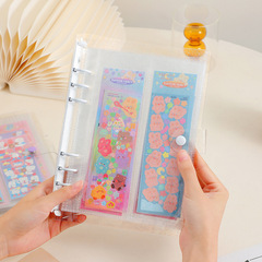 ins Korean version student A5 six-hole transparent loose-leaf photo album sticker receipt storage book 3 inches 5 inches 7 inches photo album