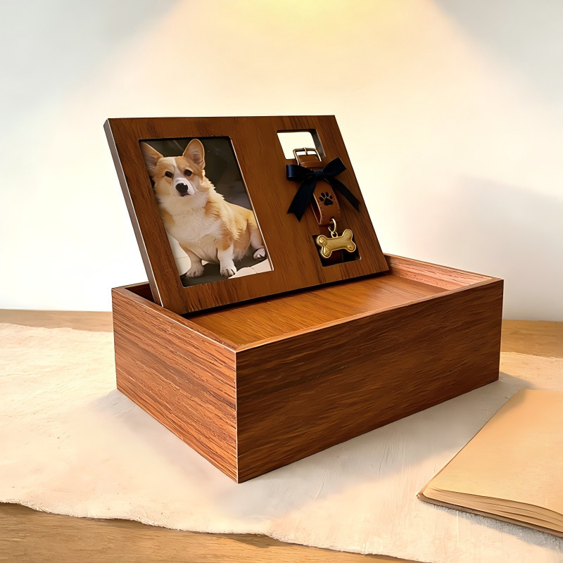 Cross-Border Pet Urns for Dogs, Cats, and Other Beloved Pets; Wooden Display Frames for Commemorating Pets; Keepsake Pet Memorial Boxes Cross-Border Pet Urns for Dogs, Cats, and Other Beloved Pets; Wooden Display Frames for Commemorating Pets; Keepsake Pet Memorial Boxes