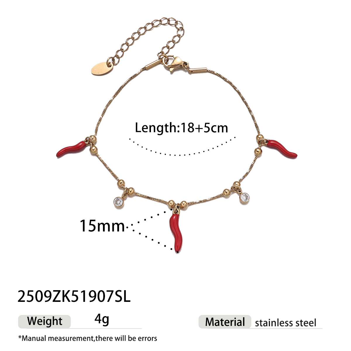 Collar de acero inoxidable TENA Europa y América lujo ligero nicho diseño versátil sensación de fruta chile collar de colgante no se desvanece