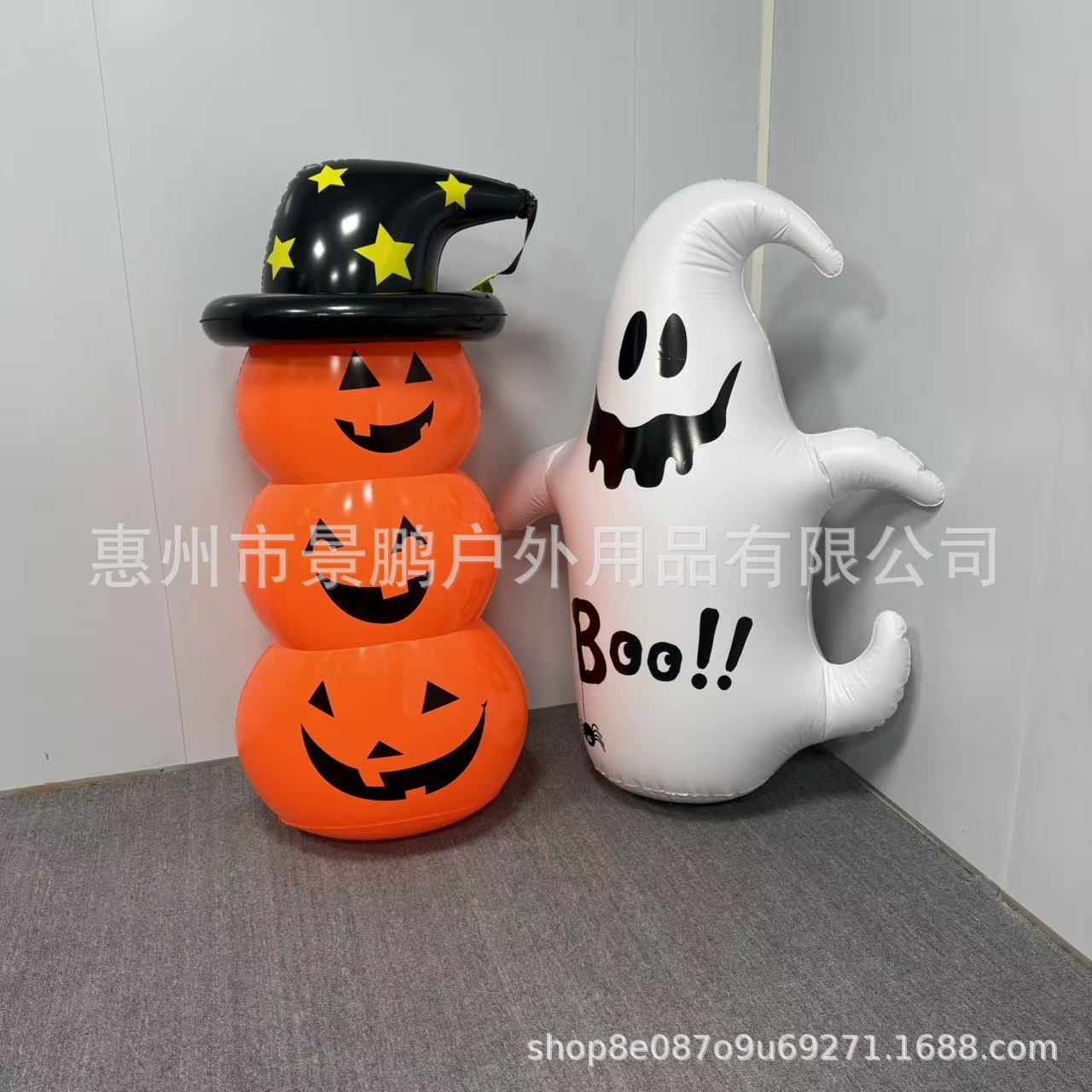Popularidad transfronteriza decoración de Halloween infláble decoración de calabaza elfín dumbbell juguetes inflables