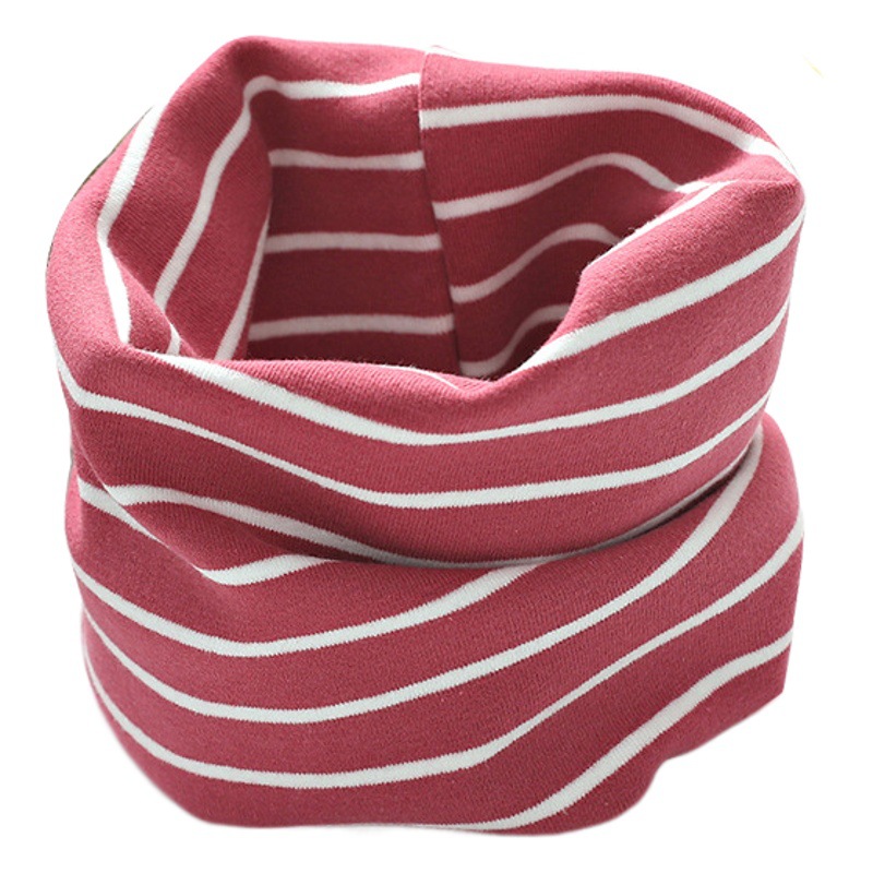 2026 Autumn/Winter Striped Pure Cotton Children's Neck Warmer, Pure Cotton Baby Scarf, Single Layer Unisex Kids' Warm Versatile Scarf