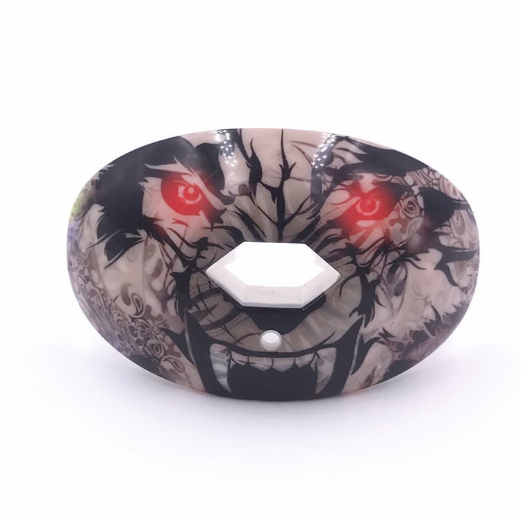 ラグビーブレース ストラップ付き 大人用 スポーツ マウスガード 子供用保護具 リップガード アイスホッケー保護 衝突防止パターン DIY