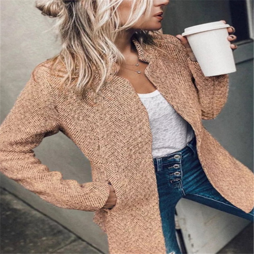 Women's European and American Independent Store Autumn and Winter AliExpress Amazon Bestselling Street Fashion Thick Wool Coat