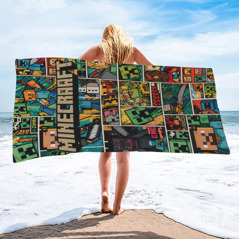Anime Beach Towel My World Series 1 Microfiber Beach Towel Swimming Bath Towel Variety Square Towel Beach Towel Anime Beach Towel My World Series 1 Microfiber Beach Towel Swimming Bath Towel Variety Square Towel Beach Towel