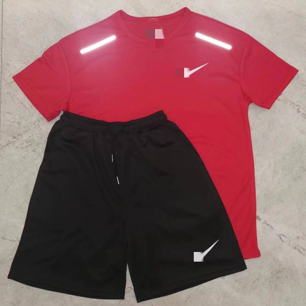Camiseta americana Traje de entrenamiento para estudiantes deportivos Traje de carrera para hombres y mujeres de pista y campo de manga corta Ropa deportiva de baloncesto de fitness